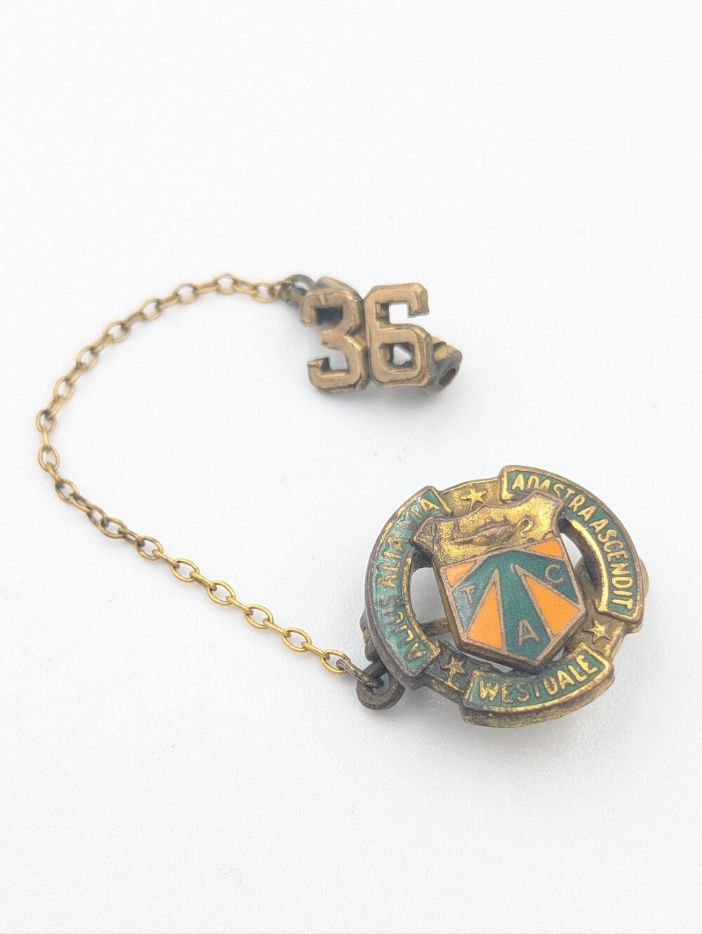 Vintage - Antique Hamilton Ontario 1936 Westdale school double pin